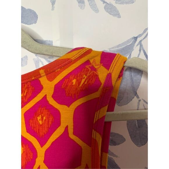 Hatley Pink and Orange Pattern Maxi Dress Size S - Picture 4 of 5